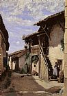 A Village Steeet, Dardagny by Jean-Baptiste-Camille Corot